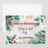 Gepersonaliseerde Waterverf "Tidings of Comfort & Kaart (Voorkant / Achterkant)