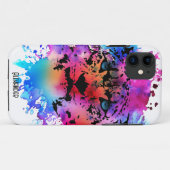 Gepersonaliseerde Waterverf Tijger Hoofd Case-Mate iPhone Case (Achterkant (horizontaal))