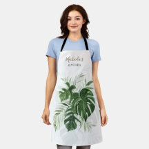 Gepersonaliseerde Waterverf Tropical Leaves Greene