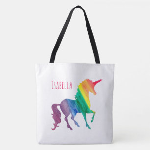 Gepersonaliseerde Waterverf van Cool Rainbow Unico Tote Bag
