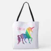 Gepersonaliseerde Waterverf van Cool Rainbow Unico Tote Bag (Achterkant)