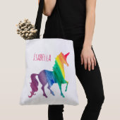 Gepersonaliseerde Waterverf van Cool Rainbow Unico Tote Bag (Dichtbij)