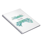 Gepersonaliseerde Waterverf vetplanten Notitieboek (Rechterzijde)