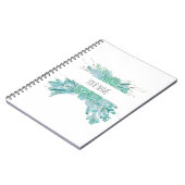 Gepersonaliseerde Waterverf vetplanten Notitieboek (Linkerzijde)