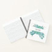 Gepersonaliseerde Waterverf vetplanten Notitieboek (Binnen)