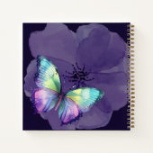 Gepersonaliseerde Waterverf Vlinders en Bloemen Notitieboek (Achterkant)