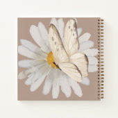 Gepersonaliseerde Waterverf Vlinders en Bloemen Notitieboek (Achterkant)