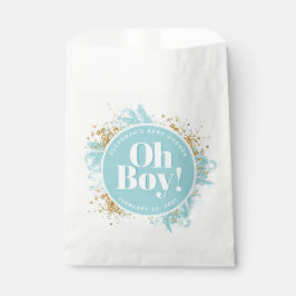 Gepersonaliseerde Waterverf voor Oh Boy Shower Gli Bedankzakje