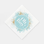 Gepersonaliseerde Waterverf voor Oh Boy Shower Gli Servet (Hoek)