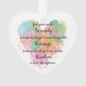 Gepersonaliseerde Waterverf voor sereniteitsgebed Ornament (voorkant)