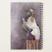 Gepersonaliseerde Waterverf Vrouw gasmasker Planner (Achterkant)