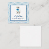 Gepersonaliseerde Waterverf White Lab Puppy Callin Informatiekaartje (Voorkant / Achterkant)