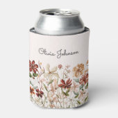 Gepersonaliseerde Waterverf Wildflower Bloemen Blikjeskoeler (Blikje Voorkant)