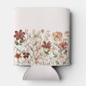 Gepersonaliseerde Waterverf Wildflower Bloemen Blikjeskoeler (Achterkant)