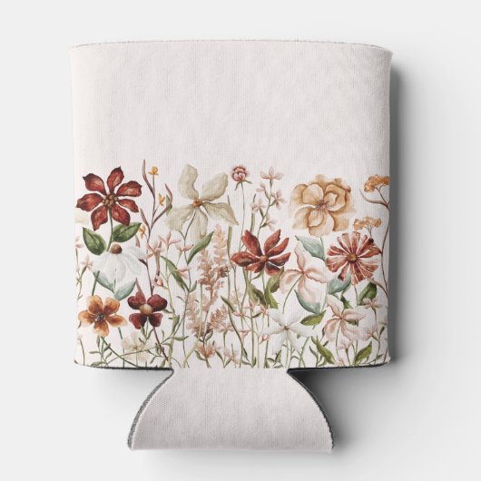 Gepersonaliseerde Waterverf  Wildflower Bloemen Blikjeskoeler (Achterkant)