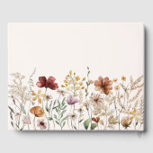 Gepersonaliseerde Waterverf Wildflower  Bloemen Gastenboek (Achterkant)