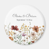 Gepersonaliseerde Waterverf Wildflower  Bloemen Magneet (Voorkant)