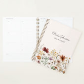 Gepersonaliseerde Waterverf  Wildflower Bloemen Planner (Display)