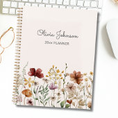 Gepersonaliseerde Waterverf  Wildflower Bloemen Planner