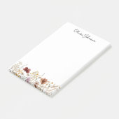 Gepersonaliseerde Waterverf Wildflower Bloemen Post-it® Notes (Schuin)