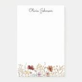 Gepersonaliseerde Waterverf Wildflower Bloemen Post-it® Notes (Voorkant)