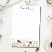 Gepersonaliseerde Waterverf Wildflower  Bloemen Post-it® Notes