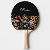Gepersonaliseerde Waterverf Wildflower  Bloemen Tafeltennisbatje (Voorkant)