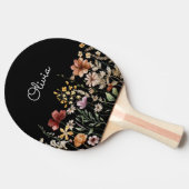 Gepersonaliseerde Waterverf Wildflower  Bloemen Tafeltennisbatje (Zijkant)