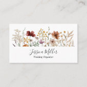 Gepersonaliseerde Waterverf Wildflower Bloemen Visitekaartje (Voorkant)