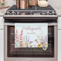 Gepersonaliseerde Waterverf Wildflower Field