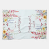 Gepersonaliseerde Waterverf Wildflower Field Theedoek (Horizontaal)