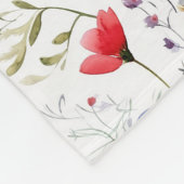 Gepersonaliseerde Waterverf Wildflower Fleece Deke (Hoek)