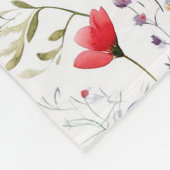 Gepersonaliseerde Waterverf Wildflower Fleece Deke Deken (Hoek)