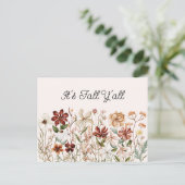 Gepersonaliseerde Waterverf Wildflower Meadow Briefkaart (Staand voorkant)