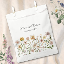 Gepersonaliseerde Waterverf Wildflower Meadow Flor Bedankzakje