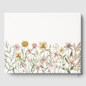 Gepersonaliseerde Waterverf Wildflower Meadow Flor Gastenboek (Achterkant)