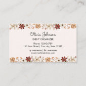 Gepersonaliseerde Waterverf  Wildflower Meadow Visitekaartje (Achterkant)