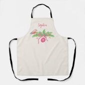 Gepersonaliseerde Waterverf Winter Bloemen Boeket Schort (Voorkant)