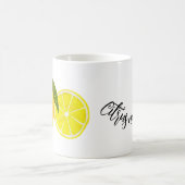 Gepersonaliseerde Waterverf Yellow Lemon Koffiemok (Center)
