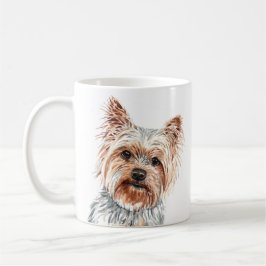 Gepersonaliseerde Waterverf Yorkie Terrier Mok