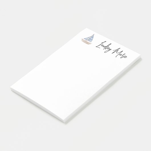 GEPERSONALISEERDE WATERVERF ZEILBOOT Post-it notit Post-it® Notes (Schuin)