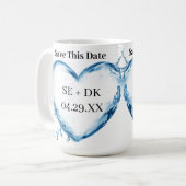 Gepersonaliseerde waterverwarming Deze datum opsla Koffiemok (Voorkant links)
