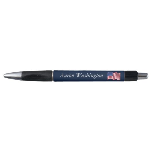 Gepersonaliseerde Waving American Flag Pennen Gift (Voorkant)