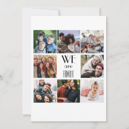 Gepersonaliseerde "We Are Family" foto template Feestdagenkaart