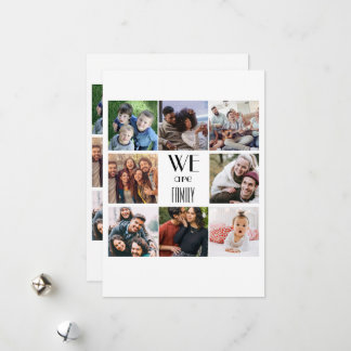 Gepersonaliseerde "We Are Family" foto template Feestdagenkaart