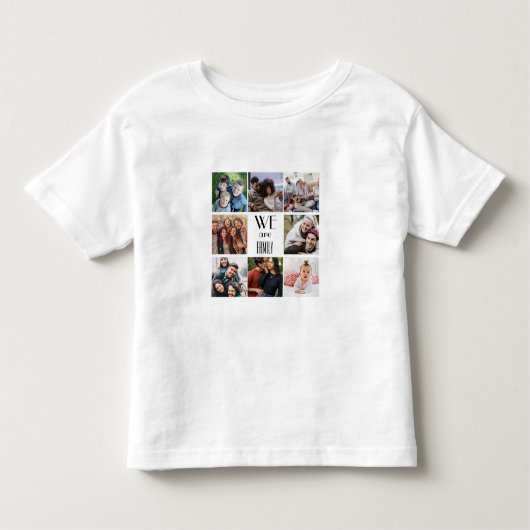 Gepersonaliseerde "We Are Family" foto template Kinder Shirts (Voorkant)