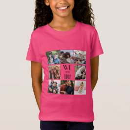 Gepersonaliseerde "We Are Family" foto template T-shirt