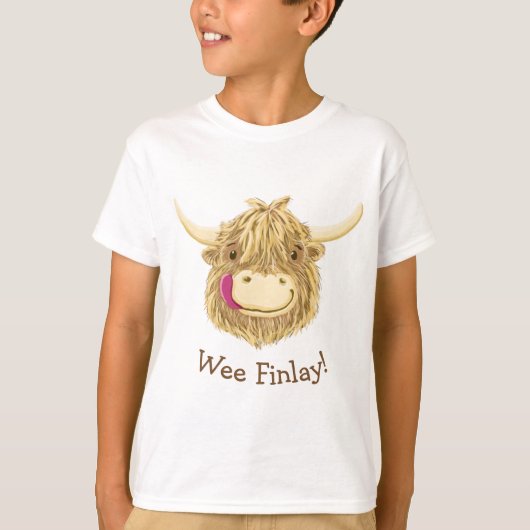 Gepersonaliseerde We Hamish Highland Cow T-shirt (Voorkant)
