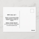 Gepersonaliseerde 'We kopen huizen' vastgoedpromot Briefkaart (Achterkant)