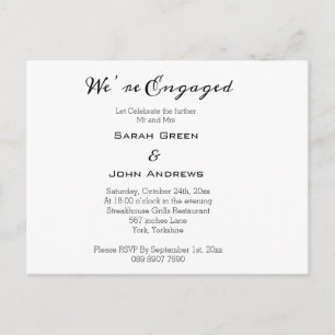 Gepersonaliseerde We’re Engaged Party Foto uitnodi Briefkaart